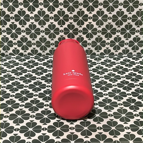 ♠️kate spade Stainless Steel Thermal Water Bottle, Red NIB - Picture 8 of 11